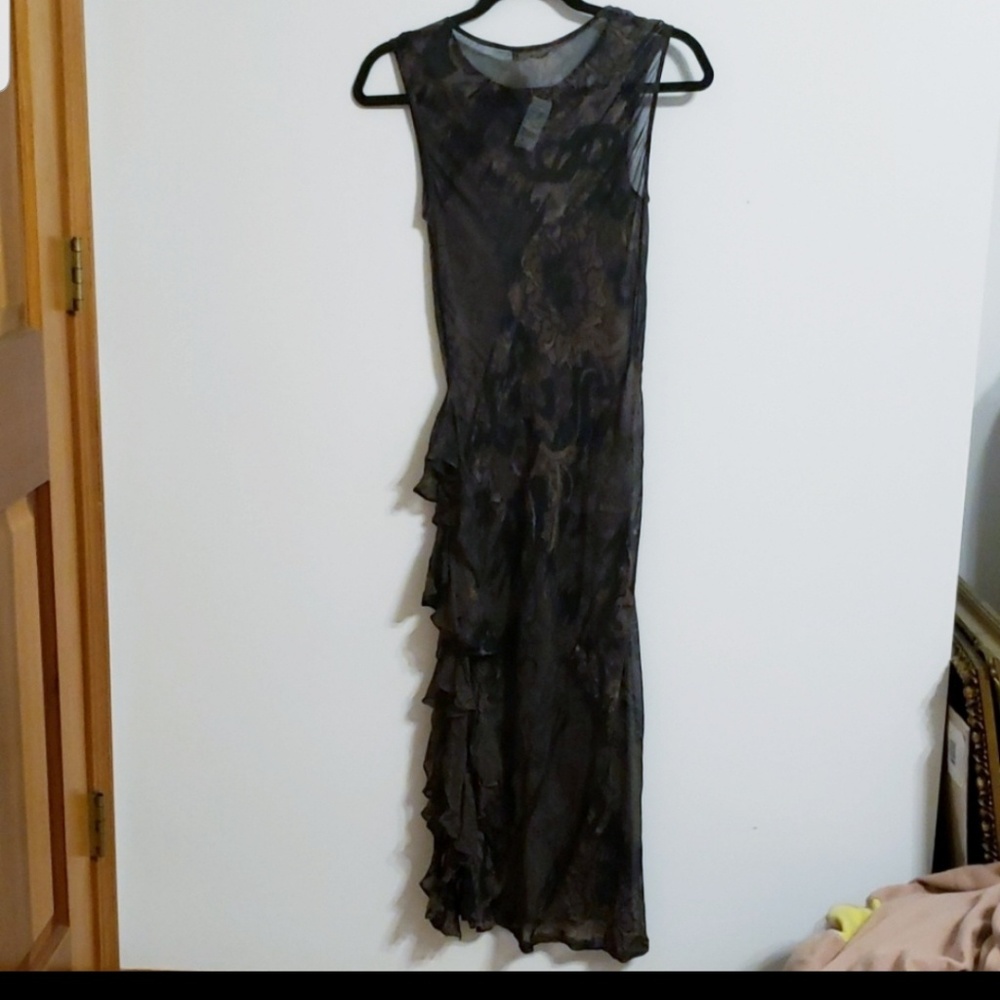 Dries Van Noten Silk Side Ruffled Dress...38...NWT - Picture 4 of 7